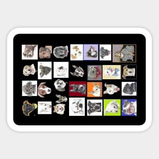 All my dog friends. Sticker